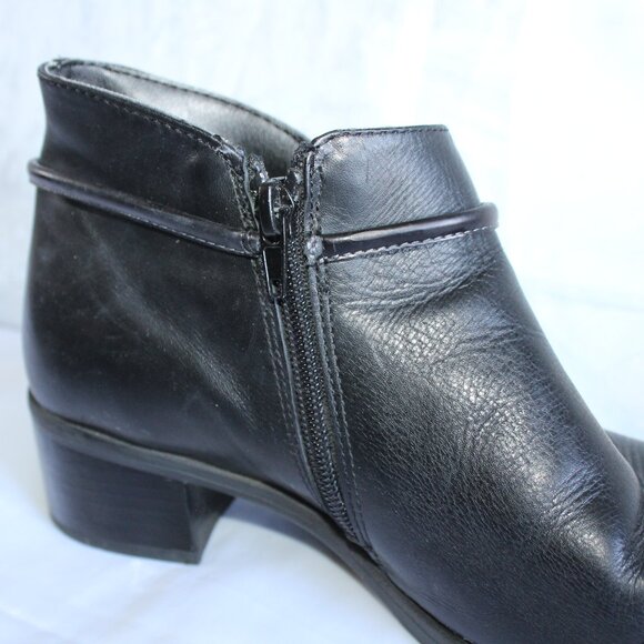 David Tate Miller Women's Black Calfskin Leather Booties Handcrafted In Italy~6~ - Picture 8 of 15